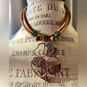Heart Pendant Cork Necklace Made in Portugal